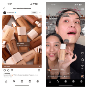 Laura Mercier Social Media Instagram campaign - Luxury Digital trends 2024