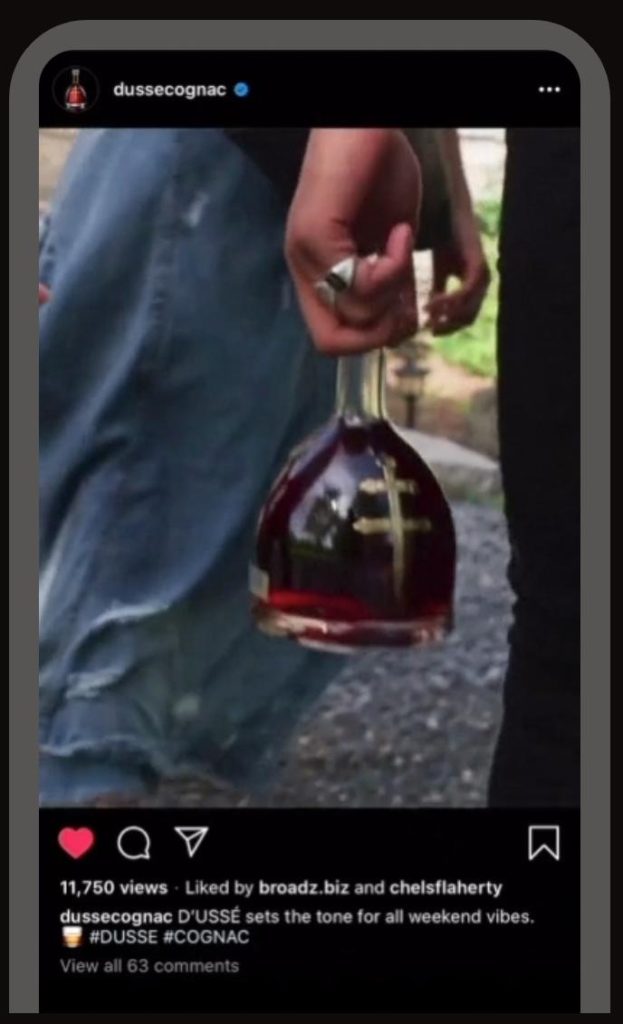 "Bottle of D'Usse Cognac"