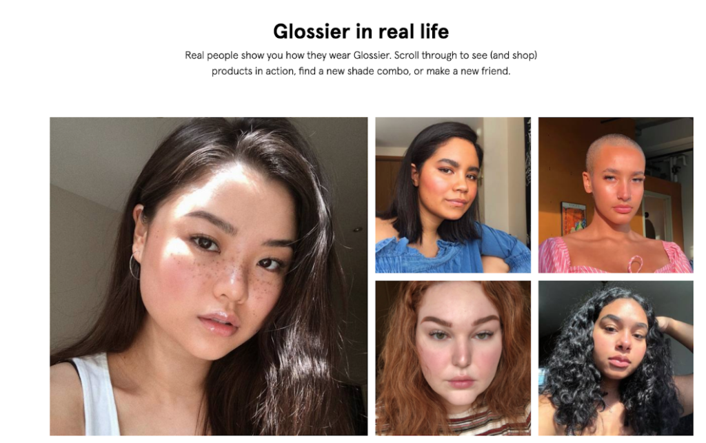 Glossier Micro influencers Luxury e-tailing market trends e-commerce