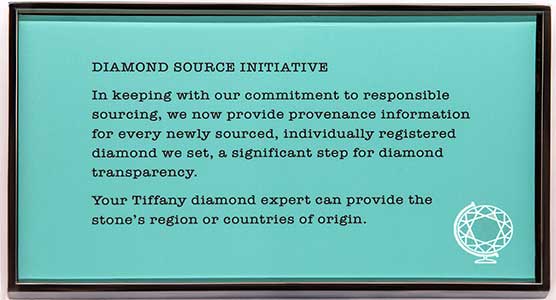 Tiffany's diamond ethical sourcing origin